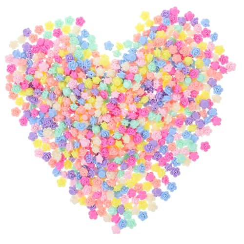 CORHAD 660 Stück Teiliges Acryl Rosenperlen in Macaron Farben Kleine Mehrzweckige Blumenperlen für DIY Schmuckherstellung Armband Halsketten Bastelzubehör Robuste Oberfläche zum Basteln von CORHAD