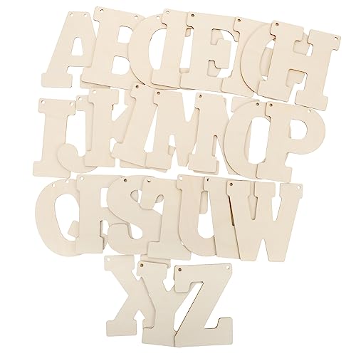 CORHAD 66Stücke Holzbuchstaben DIY Bastelset Unvollendete Holzbuchstaben für Dekoration Scrapbooking und Kreative Projekte von CORHAD