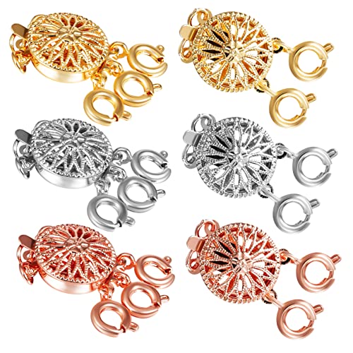 CORHAD 6Stücke Halskettenverschlüsse für Mehrlagige Designs Strang Verbindungselemente für Armbänder und Schmuckherstellung und Roségold CORHAD 6Stücke Halskettenverschlüsse für Mehrlagige Designs Strang Verbindungselemente für Armbänder und Schmuckherstellung und Roségold von CORHAD