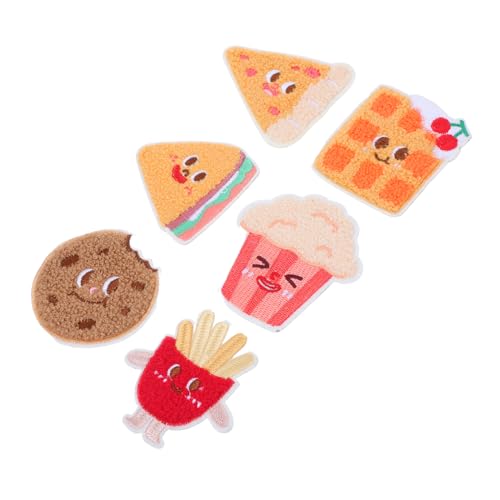 CORHAD 6pcs Selbstklebend Fast Food Stickflecken Bügeleisen Niedliche Cartoon Applikationen Abzeichenschild Für Taschen Rucksack Kleidung Hats DIY Craft Decor CORHAD 6pcs Selbstklebend Fast Food Stickflecken Bügeleisen Niedliche Cartoon Applikationen Abzeichenschild Für Taschen Rucksack Kleidung Hats DIY Craft Decor von CORHAD