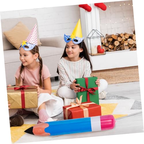 CORHAD 7 Stück Teiliges PVC Aufblasbares Bleistift Große Schulanfangsdekoration Tragbar Leicht Anzubringen Farbenfrohe Jumbo Bleistifte für Klassenzimmerwand und Partygestaltung von CORHAD