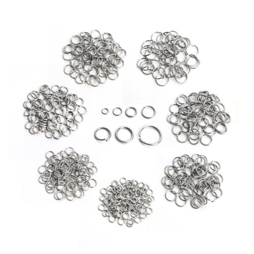 CORHAD 770 Stück Teiliges DIY Schmuckzubehör Edelstahl Verbindungsringe Offene und Geschlossene Ringe für Ohrringe Basteln und Kettenverschlüsse Langlebig und Rostfrei CORHAD 770 Stück Teiliges DIY Schmuckzubehör Edelstahl Verbindungsringe Offene und Geschlossene Ringe für Ohrringe Basteln und Kettenverschlüsse Langlebig und Rostfrei von CORHAD