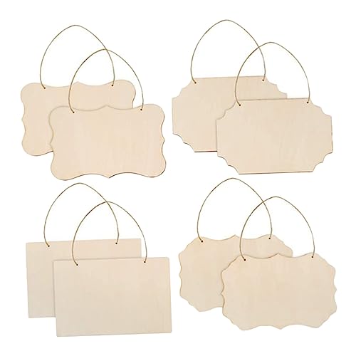CORHAD 8 Stück Holzschild Planke hängendes leeres Schild leere Türhänger Heimschild wandverkleidung bastelmaterial woodcarver Holzausschnitt Ornament Holzscheibe hölzern Beige CORHAD 8 Stück Holzschild Planke hängendes leeres Schild leere Türhänger Heimschild wandverkleidung bastelmaterial woodcarver Holzausschnitt Ornament Holzscheibe hölzern Beige von CORHAD