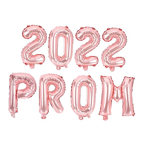 CORHAD 8 Stück Teiliges Ballon Graduation Party Deko Prom Design in Roségold Leichte Aluminiumfolie Vielseitige Abschlussfeier Dekoration für Fotohintergrund Innen und Außenbereich von CORHAD