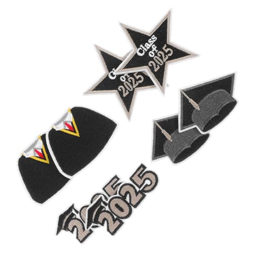 CORHAD 8 Stück Teiliges Bestickter Abschluss Aufnäher zum Aufbügeln Langlebige Farbechte Graduation Patches für Kleidung Hüte Taschen Stilvolle DIY Applikationen für Klasse von CORHAD