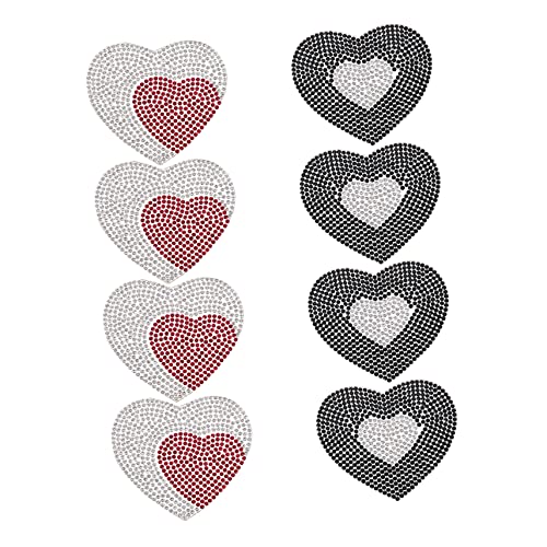 CORHAD 8 Stück Teiliges Herzförmige Strass Aufbügel Patches Dekorative Kleidung Applikationen für Jacken Shirts Jeans Taschen Hautfreundlich und Langlebig zum Reparieren und Verschönern CORHAD 8 Stück Teiliges Herzförmige Strass Aufbügel Patches Dekorative Kleidung Applikationen für Jacken Shirts Jeans Taschen Hautfreundlich und Langlebig zum Reparieren und Verschönern von CORHAD