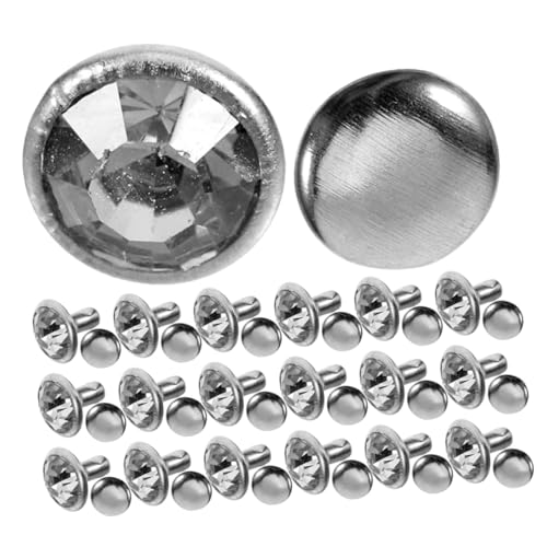 CORHAD 80 Stück Kristall Nieten mit Strasssteinen Silberfarbene Metallnieten für DIY Modeprojekte Einfach zu Befestigende Strassnieten für Lederhandwerk Bekleidung Schuhe Taschen und CORHAD 80 Stück Kristall Nieten mit Strasssteinen Silberfarbene Metallnieten für DIY Modeprojekte Einfach zu Befestigende Strassnieten für Lederhandwerk Bekleidung Schuhe Taschen und von CORHAD
