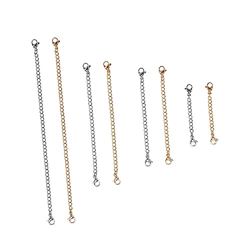 CORHAD 8Stücke Extender Ketten für DIY Schmuck Langlebig und Robust für Armbänder und Halskettenverlängerung Einfach zu Handhaben von CORHAD