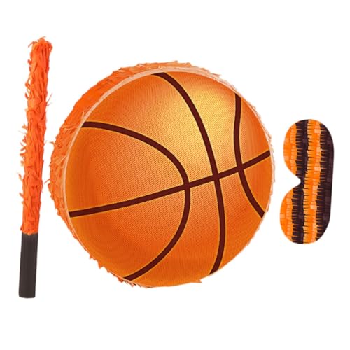 CORHAD Basketball Pinata mit und Augenbinde Robuste Karton-partydeko für Kindergeburtstage Sportliches Motto Interaktives Spielspaß Jungen und Mädchen von CORHAD