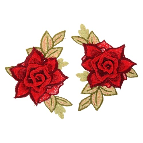 CORHAD Bestickte Blüten Patches zum Aufnähen Applikationen für Kleidung DIY Flicken für Jacken Shirts Hosen zum Verzieren und Reparieren von CORHAD