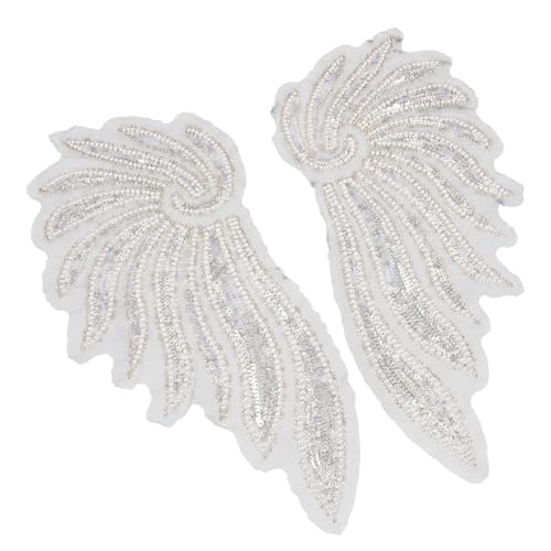 CORHAD Bestickte Flügel Patches zum Aufnähen Leichte Kleidung Dekoration Strapazierfähige Applikation für Jeans DIY Kostüm Zubehör Silberfarbene Flügel für Damen CORHAD Bestickte Flügel Patches zum Aufnähen Leichte Kleidung Dekoration Strapazierfähige Applikation für Jeans DIY Kostüm Zubehör Silberfarbene Flügel für Damen von CORHAD