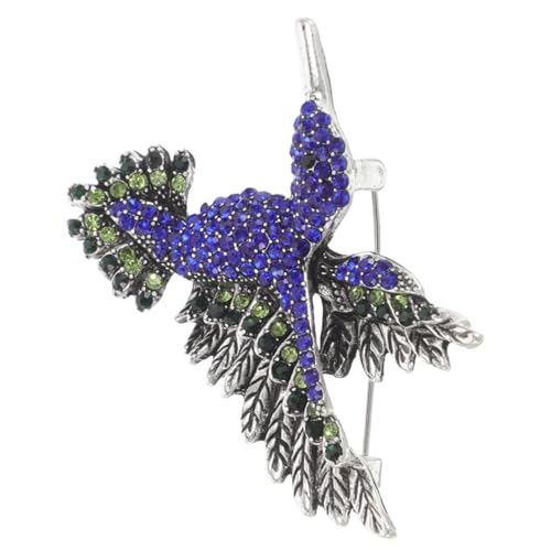CORHAD Brosche Strass Pins Kolibri Pin Schmuck Pins Kragen Pin Vintage Pins Vintage Kolibri Schmuck Accessoire Kragen Schmuck Pin Schmuck Accessoire Pin Strass Blau von CORHAD