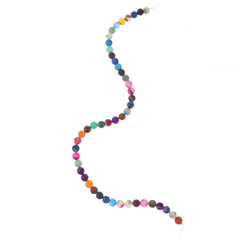 CORHAD Bunte Edelstein perlen aus Agat Kleine Runde Spacer Beads DIY Schmuckperlen für Armbänder und Halsketten Langlebig und Vielseitig für Handwerksprojekte von CORHAD
