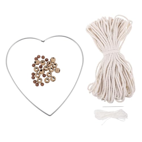 CORHAD DIY Makramee Kit Herzförmiger Wandbehang Materialset Baumwollseil Langlebig für Anfänger Bastelset Makramee Wandbehang Zubehör Weihnachten CORHAD DIY Makramee Kit Herzförmiger Wandbehang Materialset Baumwollseil Langlebig für Anfänger Bastelset Makramee Wandbehang Zubehör Weihnachten von CORHAD