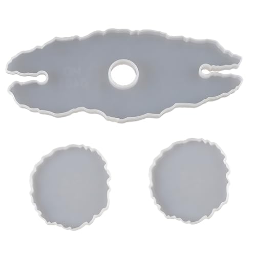 CORHAD DIY Silikonform für Kristallharz Untersetzer und Weinglashalter Unregelmäßiges Tablett Gießform Bpa Freies Langlebiges Material Leicht zu Reinigen für Resin Kunsthandwerk und von CORHAD