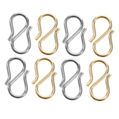CORHAD Edelstahl S förmige Schmuckverbinder Verschlüsse für Halsketten Armbänder DIY Basteln Zubehör Rostfrei Leicht und Praktisch von CORHAD