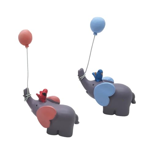 CORHAD Elefanten-kuchenaufsatz Für Babyparty Elefanten-Harz Elefanten-heimschmuck Kinder-Harz-Ornament Cartoon-tierdekor Zufällige Farbe von CORHAD
