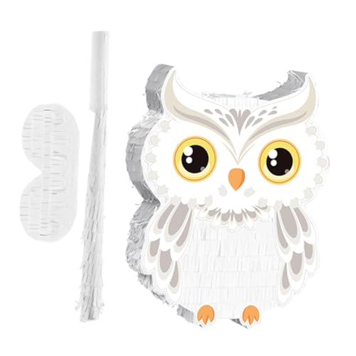 CORHAD Eulen Pinata mit Stock und Augenbinde Robuste Party Deko für Mädchen und Jungen Vielseitig für Geburtstagsfeiern Halloween und Dschungel Mottopartys Interaktives Spielspaß von CORHAD