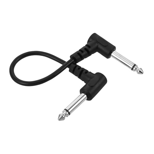 CORHAD Gitarrenpatchkabel Rechtswinkeliges Nylonummanteltes Audiokabel mit Kupferstecker für Gitarre Bass und Effektpedale Hochwertige Signalübertragung von CORHAD