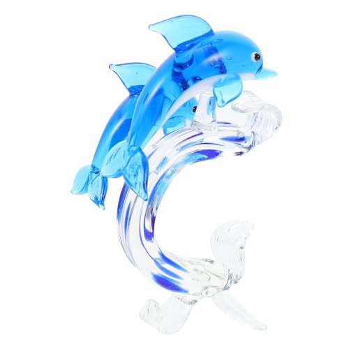CORHAD Glas Delphin Figurine Kristall Glas Tier Ornament Für Wohnzimmer Dekoration Desktop Adornment Langlebig Und Perfektes Für Freunde Und Familie von CORHAD