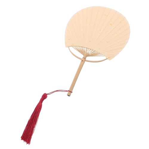 CORHAD Handgefertigter Japanischer Bambusfächer mit Quaste Beidseitig Blanker DIY Malfläche Tragbarer Chinesischer Stil für Hanfu Tanz und Festdekoration Leicht und Kompakt CORHAD Handgefertigter Japanischer Bambusfächer mit Quaste Beidseitig Blanker DIY Malfläche Tragbarer Chinesischer Stil für Hanfu Tanz und Festdekoration Leicht und Kompakt von CORHAD
