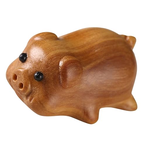 CORHAD Niedlicher Schlüsselanhänger Mit Schweinchen- Zum Aufhängen Ornament Aus Holz Schweinchen- Für Dekoratives Accessoire von CORHAD