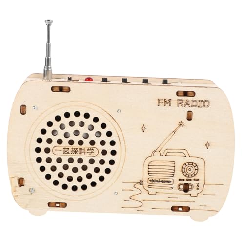 CORHAD Holzbausatz Radio Bausatz Stem Lernspielzeug Kreative Funktechnik Baukasten für Junge Mädchen und Jungen Wissenschaftliches Experiment DIY Radio Modell von CORHAD