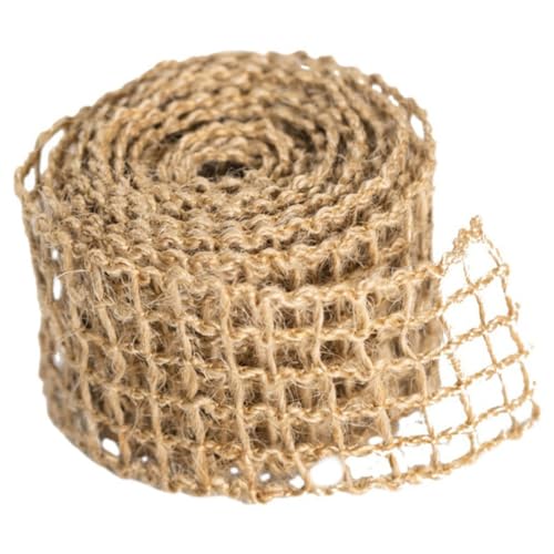 CORHAD Juteband Vintage mit Gittermuster und Draht Dekoratives Geschenkband für DIY Basteln Garten und Wohnaccessoires Yards Robustes Naturmaterial Farblich Lebendig und Formstabil CORHAD Juteband Vintage mit Gittermuster und Draht Dekoratives Geschenkband für DIY Basteln Garten und Wohnaccessoires Yards Robustes Naturmaterial Farblich Lebendig und Formstabil von CORHAD