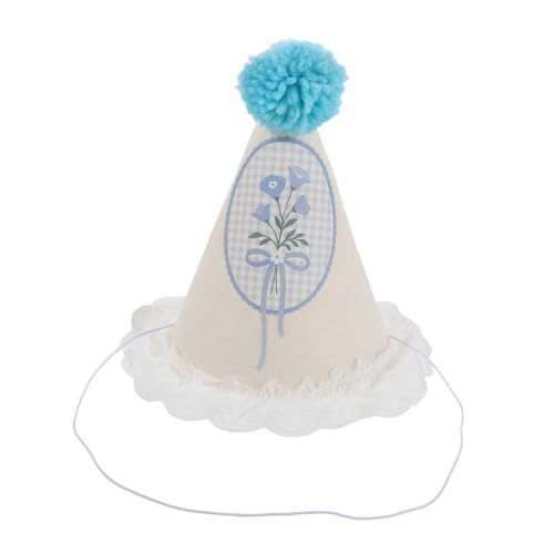 CORHAD Kindergeburtstag Partyhüte aus Leichte Kleine mit Pompons und Spitzenrand Bequeme Partyaccessoires für Mädchen und Jungen für Schnelle Verkleidung und Festliche von CORHAD