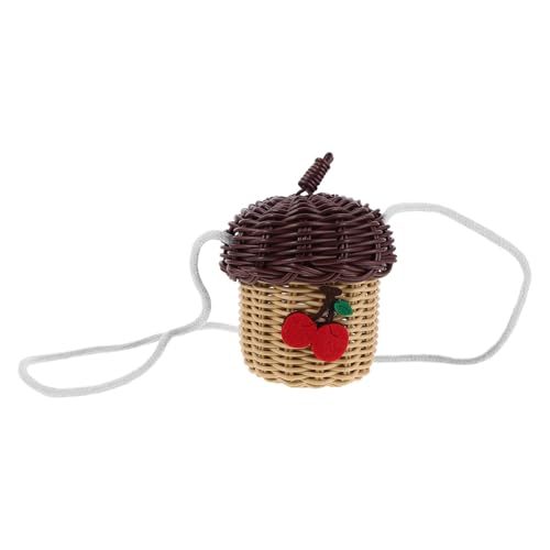 CORHAD Kleiner Handgewebter Imitations Rattan Schultertasche Eichelform Leichte Sommer Strand Umhängetasche Multifunktional als Aufbewahrung und Reisebegleiter CORHAD Kleiner Handgewebter Imitations Rattan Schultertasche Eichelform Leichte Sommer Strand Umhängetasche Multifunktional als Aufbewahrung und Reisebegleiter von CORHAD