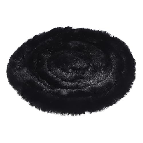 CORHAD Kunstfellband Schwarz Flauschiges Fellimitat zum Bekleidungsdekorieren Weiches DIY Pelzband für Kleidung Schuhe und Accessoires Hautfreundlich und Vielseitig Einsetzbar von CORHAD