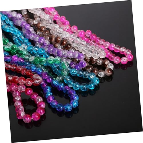 CORHAD Lila Glasperlen Crackle design Kreative DIY Schmuckperlen für Armbänder Halsketten Bastelzubehör Handgefertigte Perlen für Individuelles Schmuckdesign von CORHAD