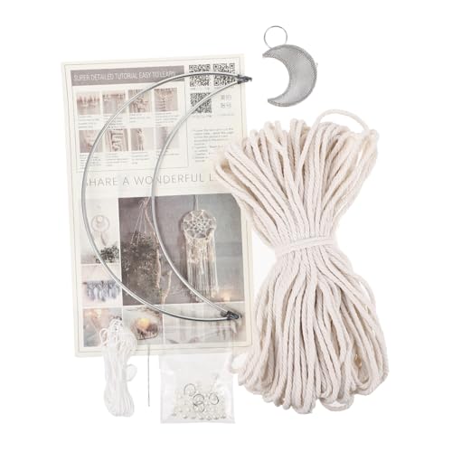 CORHAD Makramee DIY Baumwollkordel Makrameeseil mit Holzperlen Holzring Kompaktes Bastelset für Wanddeko Wandteppich Handarbeit Anfänger Geeignet CORHAD Makramee DIY Baumwollkordel Makrameeseil mit Holzperlen Holzring Kompaktes Bastelset für Wanddeko Wandteppich Handarbeit Anfänger Geeignet von CORHAD