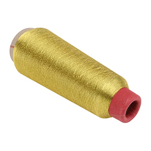 CORHAD Metallic Maschinenstickgarn Yards Spule Gold Polyesterfaden Glänzende Farbe Hohe Zähigkeit für Stickerei und Nähprojekte Dekoratives Basteln von CORHAD