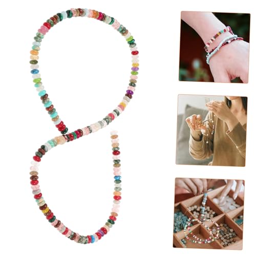 CORHAD Natürliche Bunte Steinperlen ca Kleine Spacer Perlen zum Auffädeln DIY Schmuckzubehör für Armbänder Halsketten Ohrringe Basteln Handpoliert Glatte Oberfläche CORHAD Natürliche Bunte Steinperlen ca Kleine Spacer Perlen zum Auffädeln DIY Schmuckzubehör für Armbänder Halsketten Ohrringe Basteln Handpoliert Glatte Oberfläche von CORHAD