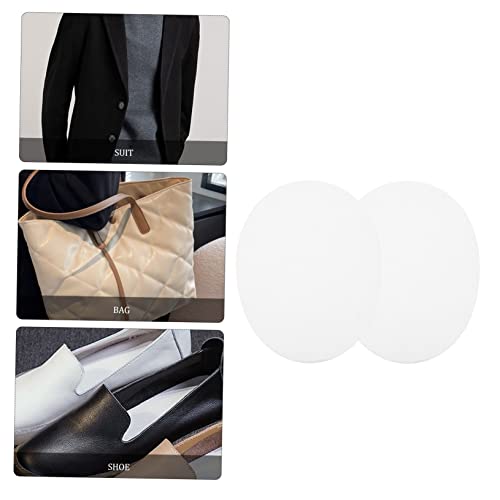CORHAD Ovaler Bügelflicken Weiß Flock Applikationen zum Aufbügeln für Pullover Jeans Knie und Jacken Elastische Reparatur Dekorationspatches Hautfreundlich Waschbar Vielseitig Einsetzbar von CORHAD