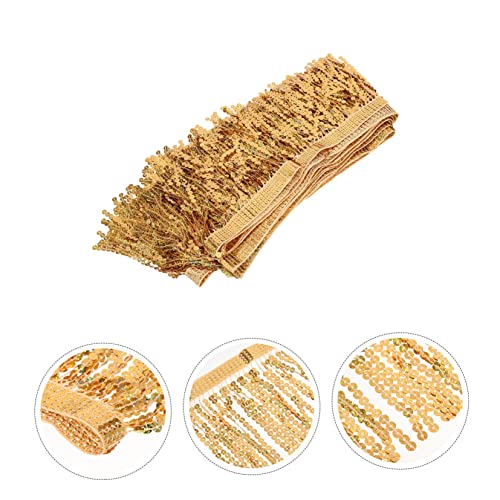 CORHAD Pailletten Quastenbesatz Gold Holografisch Borte Fransenband Zum Nähen Für Latein Tanz Bühnenkostüme DIY Nähzubehör Robust Und Vielseitig CORHAD Pailletten Quastenbesatz Gold Holografisch Borte Fransenband Zum Nähen Für Latein Tanz Bühnenkostüme DIY Nähzubehör Robust Und Vielseitig von CORHAD