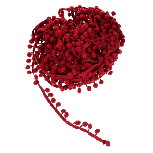 CORHAD Pom Pom Borte mit Fransen Breit Bommel Hochelastisch Weinrot für Gardinenornamente Kleidung DIY Basteln und Dekoration CORHAD Pom Pom Borte mit Fransen Breit Bommel Hochelastisch Weinrot für Gardinenornamente Kleidung DIY Basteln und Dekoration von CORHAD