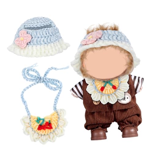 CORHAD Puppenkleidung Mit Fangzähnen Puppen Bandana Puppenkostüm Puppenlätzchen Für Neugeborene Puppenhüte Stoffhüte Für Puppen Puppenlätzchen Puppenkleidung Für von CORHAD