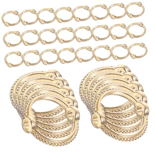CORHAD Schmuckherstellungszubehör 50 Stück Runde Perlenrahmen Metallschmuckkreise Für Armbänder Und Halsketten von CORHAD