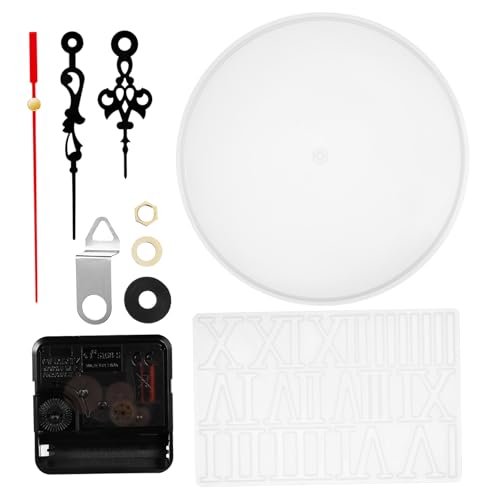 CORHAD Silikon Clock Mold DIY Uhr Gießform Rund ohne Zahlen mit Römischen Ziffern und Uhrwerk für Resin Basteln Geschenk Herstellung Flexible Robuste Form CORHAD Silikon Clock Mold DIY Uhr Gießform Rund ohne Zahlen mit Römischen Ziffern und Uhrwerk für Resin Basteln Geschenk Herstellung Flexible Robuste Form von CORHAD