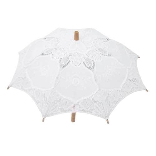 CORHAD Spitzenschirm Eleganter Regenschirm Dekor Blumenförmiger Regenschirm Hochzeitsversorgung Regenschirmdekorationen Brautzubehör Regenschirm Vintage von CORHAD