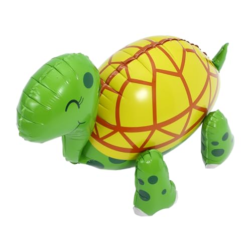 CORHAD Stehender Schildkröten Folienballon aus Aluminiumfolie für Kinderparty Deko und Fotorequisit Niedlicher Cartoon Luftballon Wetterfeste Partydekoration für Innen und Außen von CORHAD