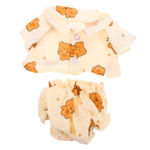 CORHAD Teiliges Kuscheltier Bär Schlafanzug aus Weichem Plüschstoff Niedliche Plüschpuppen Bekleidung für Kawaii Bärenkleidung als Beruhigendes Kuscheltier Zubehör von CORHAD