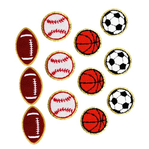 CORHAD Teiliges Sport Bügelbilder Bestickte Basketball Baseball Football Applikationen Robuste Polyester Stoff Patches zum Aufbügeln und Annähen DIY Kleidung Rucksäcke Schuhe Zubehör von CORHAD