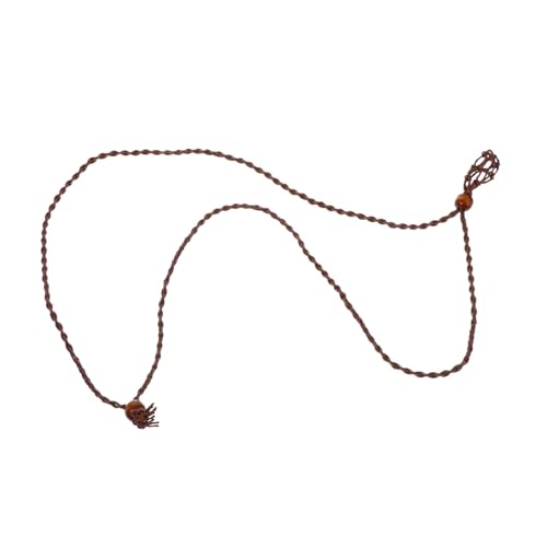 CORHAD Verstellbarer Handgefertigter Netzanhänger für DIY halbedelstein schmuck Einzigartiger Edelsteinhalter aus Geflochtenem Seil Individueller Leerer Schmuckhalter für Kristallperlen von CORHAD