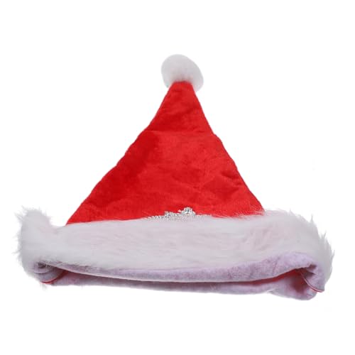 CORHAD Weihnachtsmütze Aus Weichem Plüsch Weihnachtsdekor Kopfbedeckung Für Weihnachtsfeier Weihnachtsschmuck Unisex-kopfbedeckung von CORHAD
