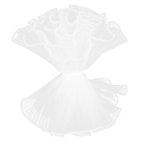 CORHAD Weiße Perlen-Wellen-Doppelseitig Gewellt Blumiges Geschenkpapier für Blumensträuße Vielseitige Tüllstoffverpackung für DIY Dekoration Basteln Hochzeiten und Events CORHAD Weiße Perlen-Wellen-Doppelseitig Gewellt Blumiges Geschenkpapier für Blumensträuße Vielseitige Tüllstoffverpackung für DIY Dekoration Basteln Hochzeiten und Events von CORHAD