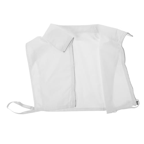 CORHAD Weißer Abnehmbarer Fake Kragen mit Reißverschluss Blusenkragen für Damen Verspieltes Strickkragen Accessoire Vielseitig Kombinierbar für Casual und Formelle Looks von CORHAD