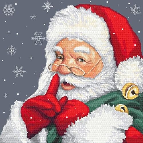 CORICAMO Kreuzstich - Stickpackung - Verschmitzter Weihnachtsmann von CORICAMO